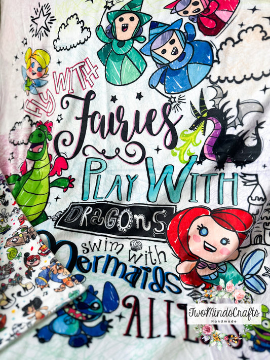 Lap Blanket - Mashup Jellypen Characters (READY TO SHIP)