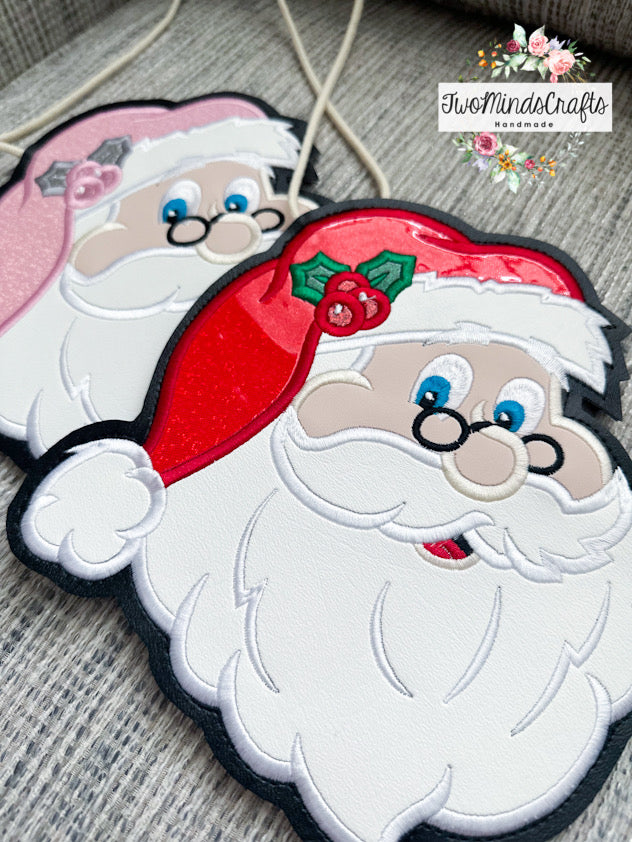 Red Santa flat bag (READY TO SHIP)