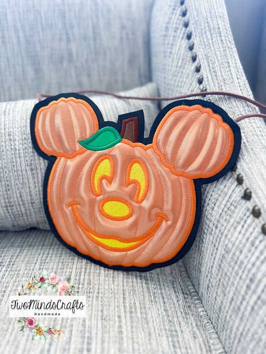 Orange Puffy Pumpkin Flat Bag (READY TO SHIP)