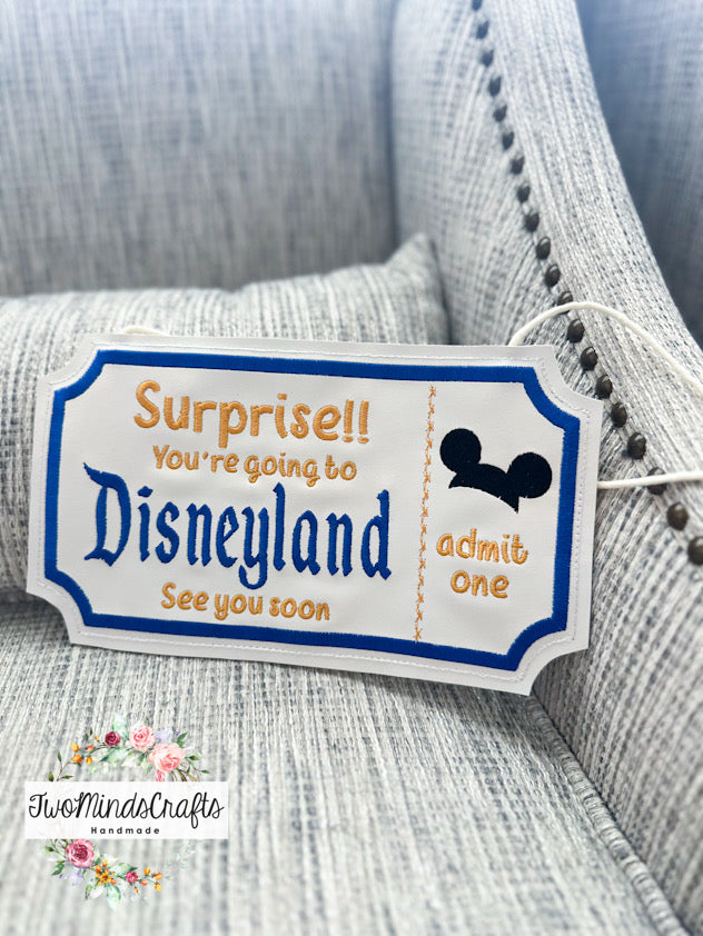 Surprise Land Ticket flat lay bag (READY TO SHIP)