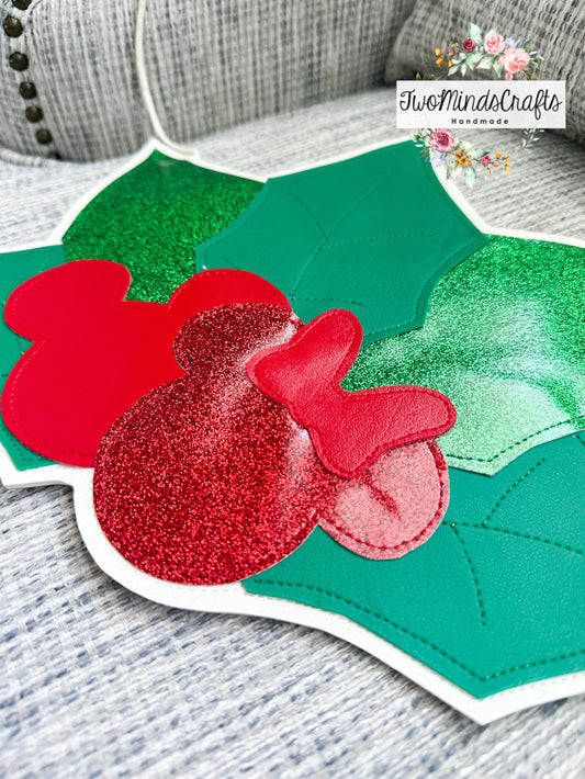Winter Holly flat lay bag (READY TO SHIP)