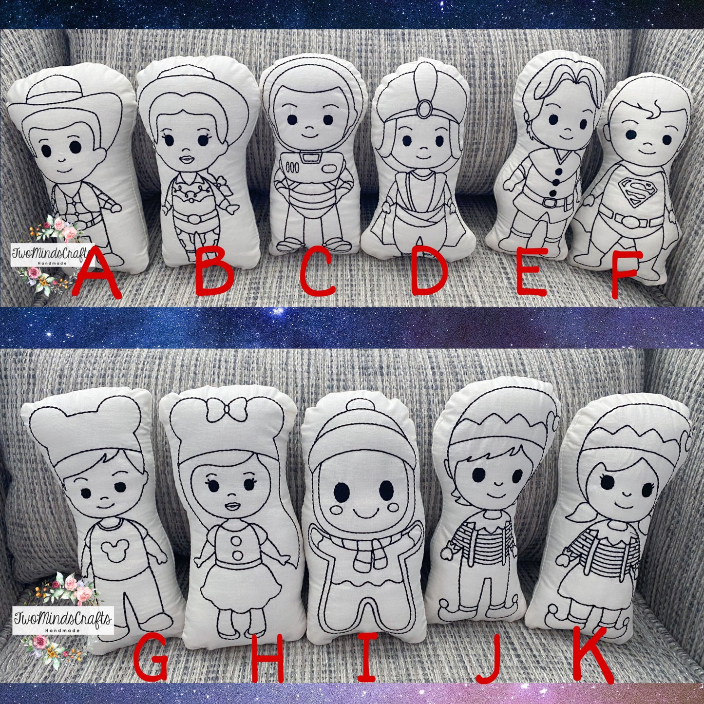 Doodle Dolls - Toys/Superhero/Prince/Boy/Girl/Gingerbread/Elfs (READY TO SHIP)