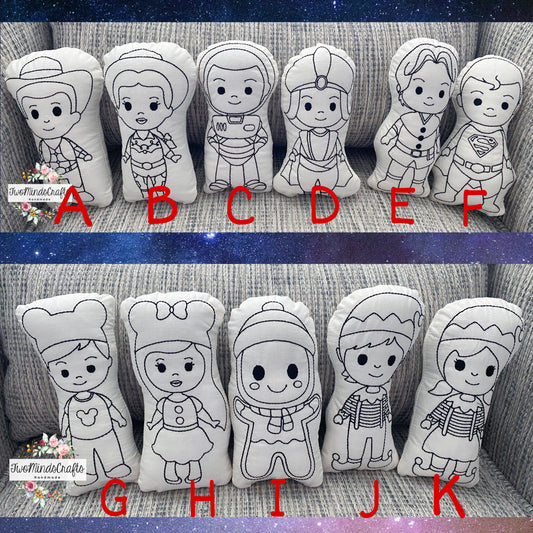 Doodle Dolls - Toys/Superhero/Prince/Boy/Girl/Gingerbread/Elfs (READY TO SHIP)