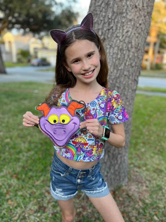 Purple Dragon flat lay bag (READY TO SHIP)