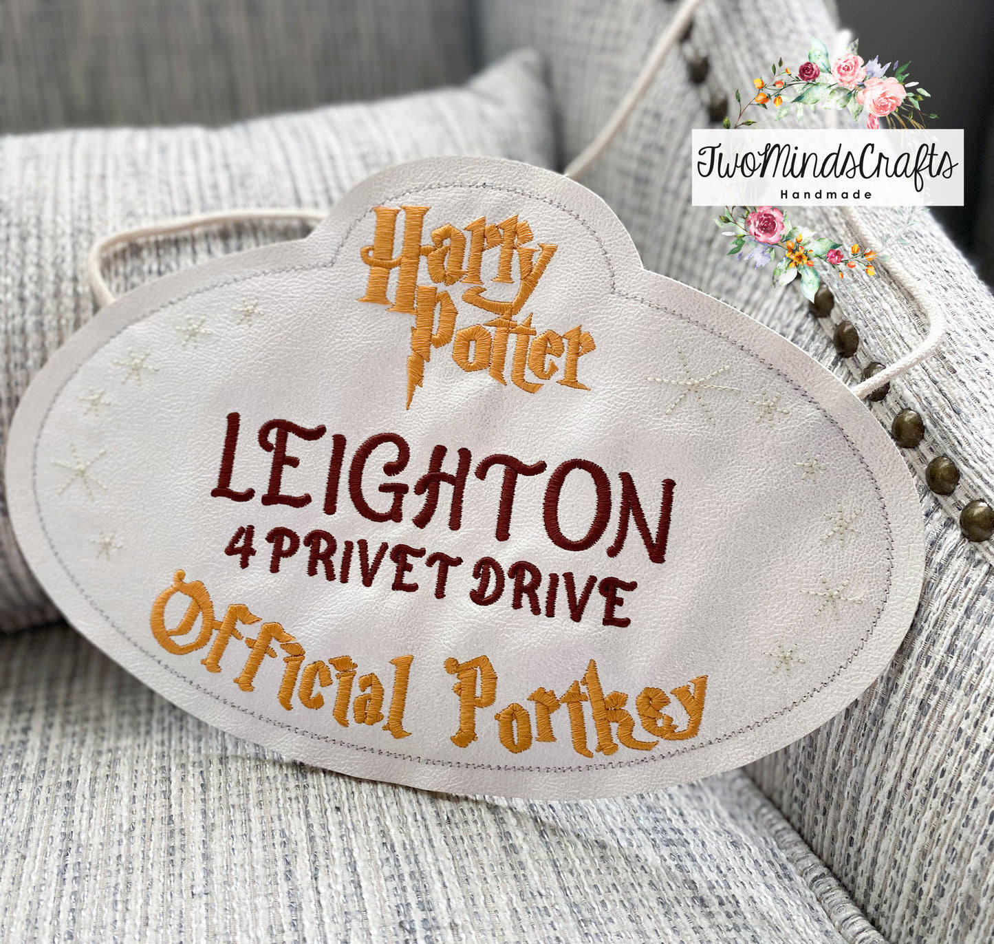 Personalized Wizardry name tag flat bag (MADE TO ORDER)