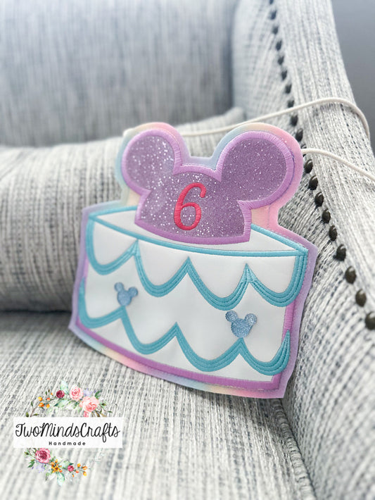 Customizable Birthday Cake flat lay bag (MADE TO ORDER)