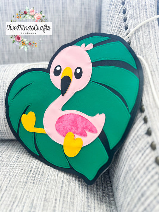Flamingo flat lay bag (READY TO SHIP)