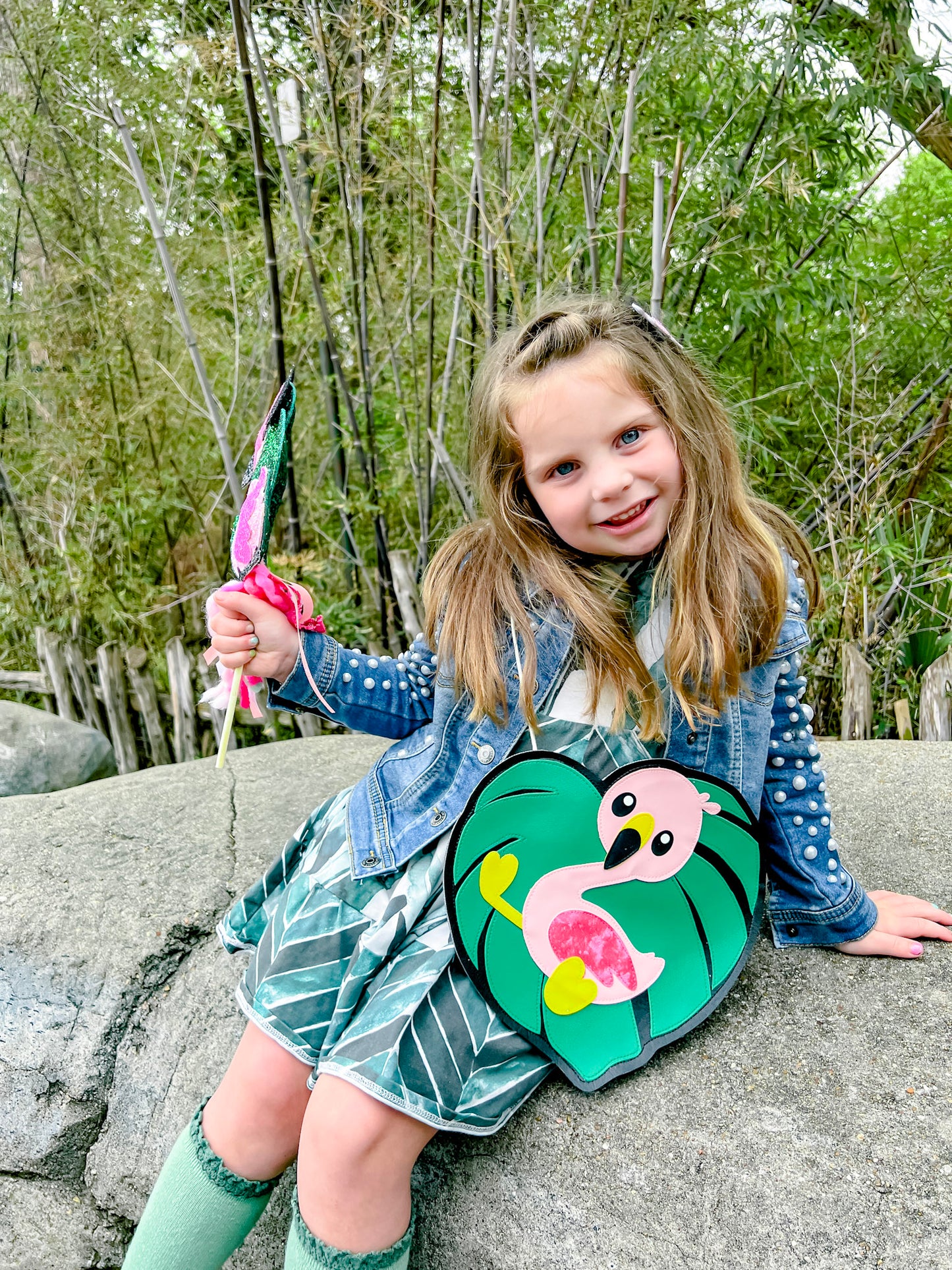 Flamingo flat lay bag (READY TO SHIP)