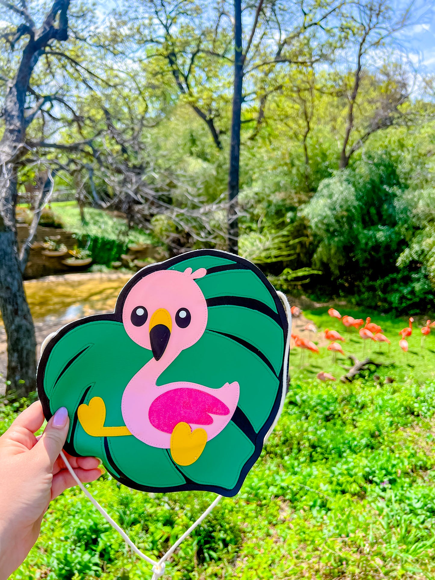 Flamingo flat lay bag (READY TO SHIP)