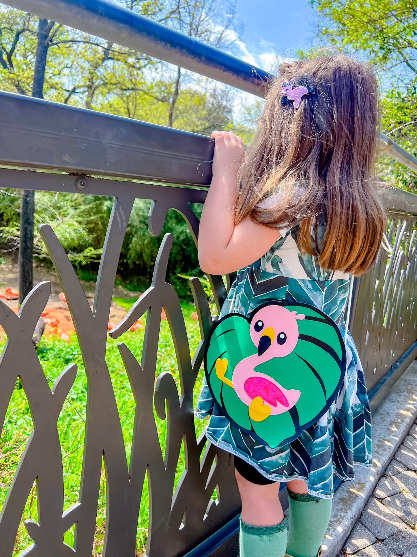 Flamingo flat lay bag (READY TO SHIP)