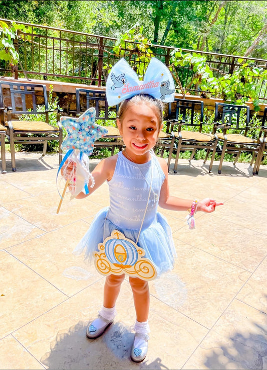 Glass shoe princess Carriage flat lay bag (READY TO SHIP)