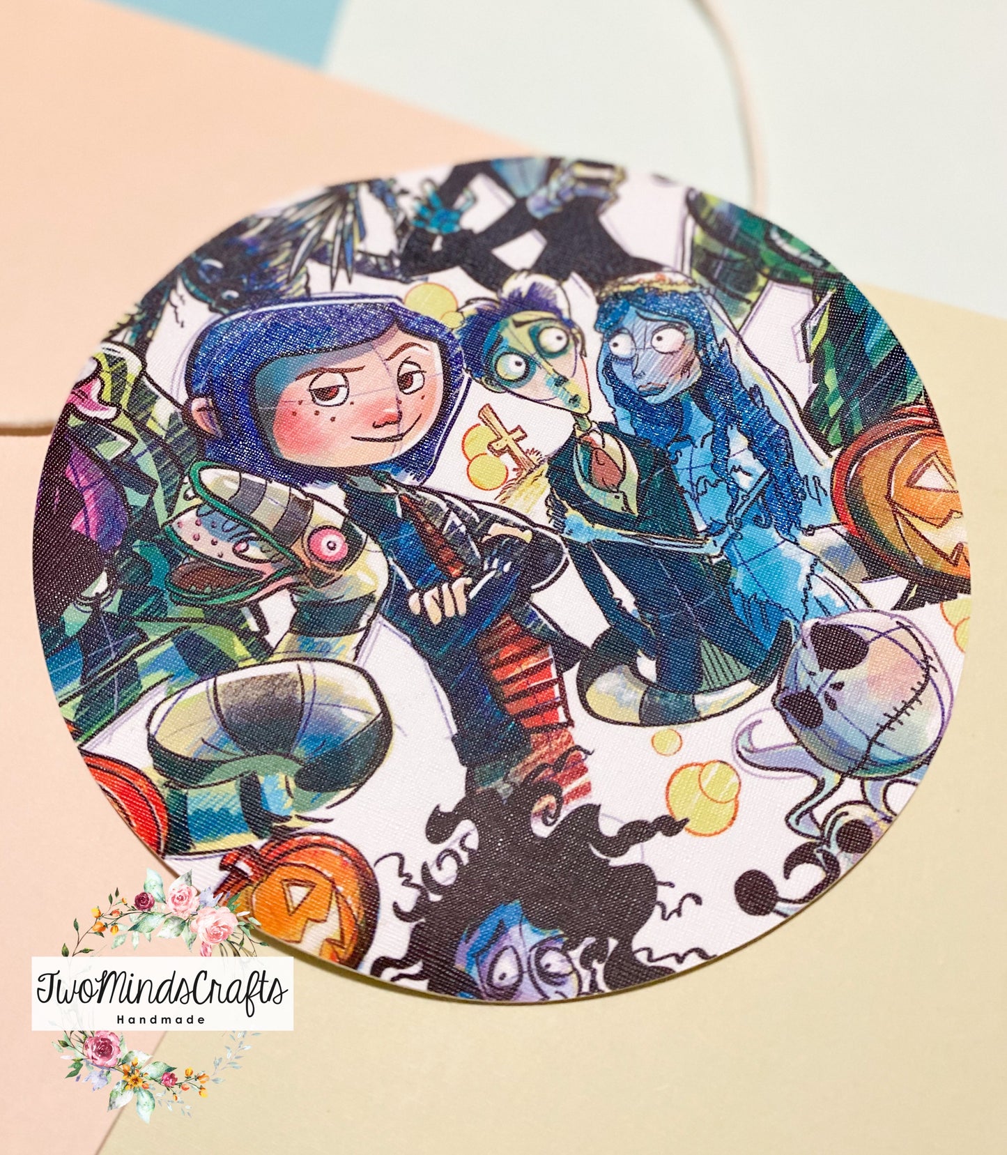 *ATRP* Halloween circle flat bag - glitter hair (READY TO SHIP)