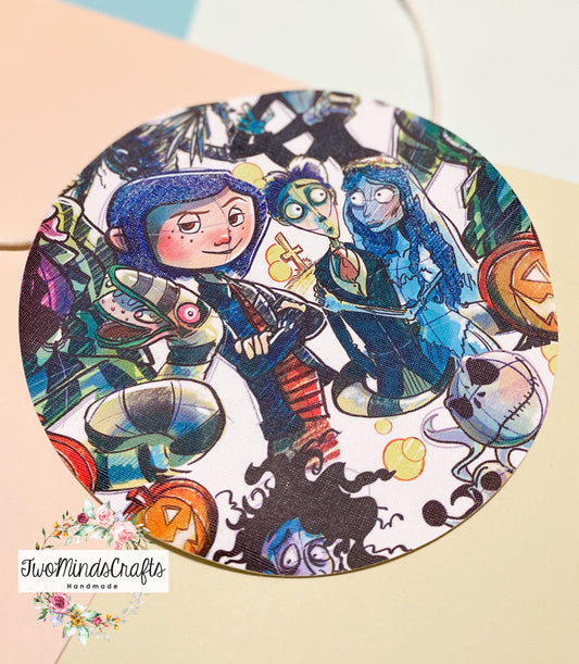 *ATRP* Halloween circle flat bag - glitter hair (READY TO SHIP)