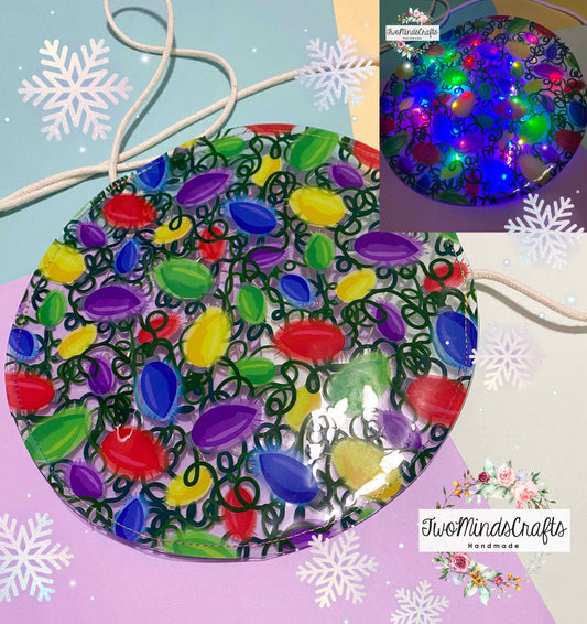 Festive lights lightup flat bag (READY TO SHIP)