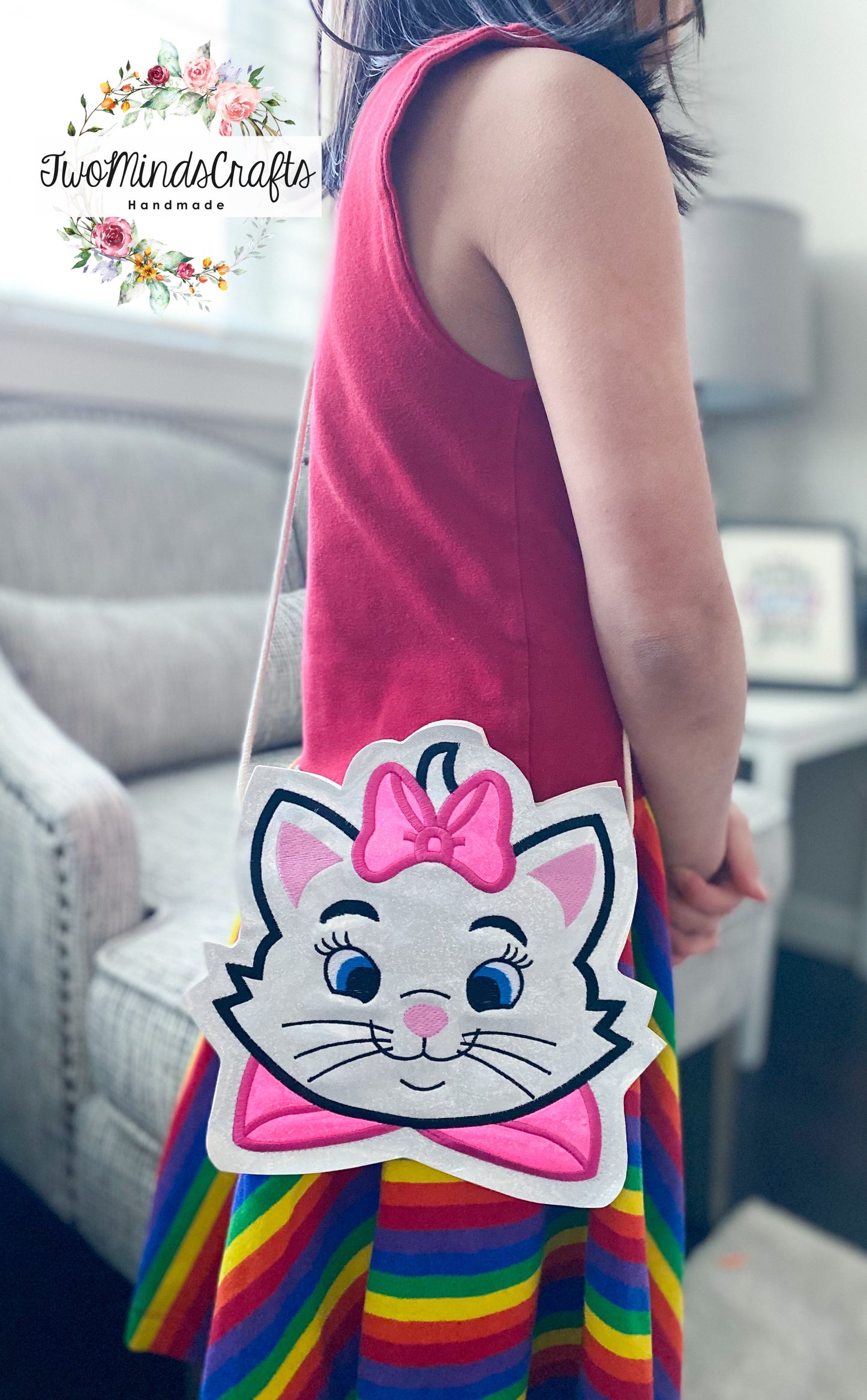 Hot Pink M*A*R*I*E cat flat bag (READY TO SHIP)