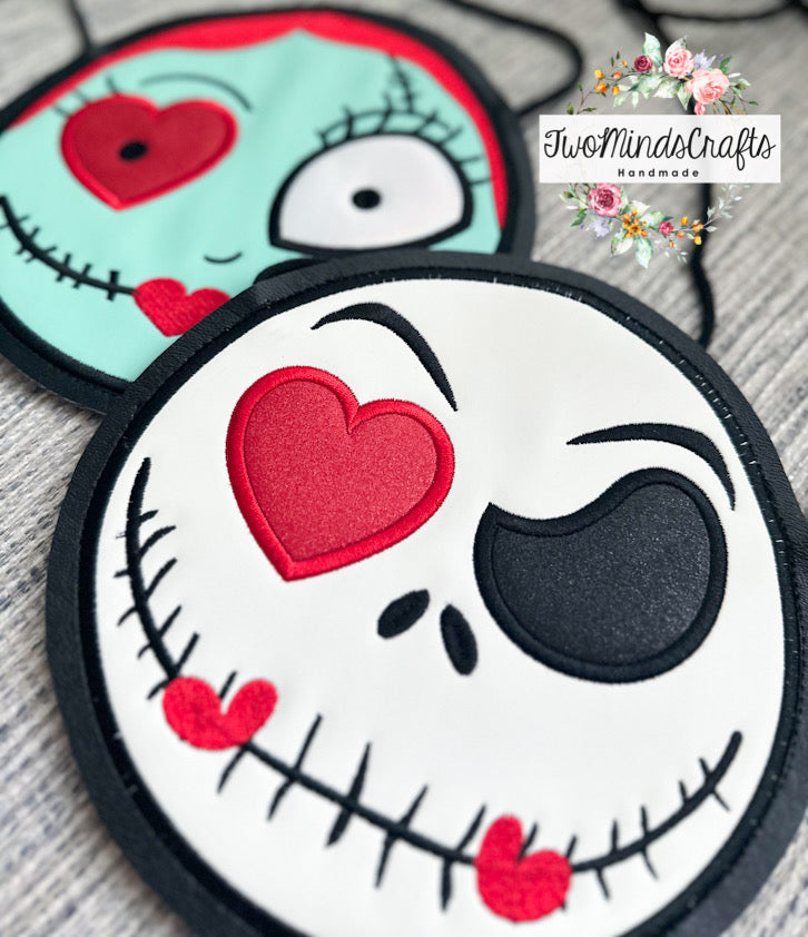 Glow In The Dark Jack Hearts flat lay bag (READY TO SHIP)