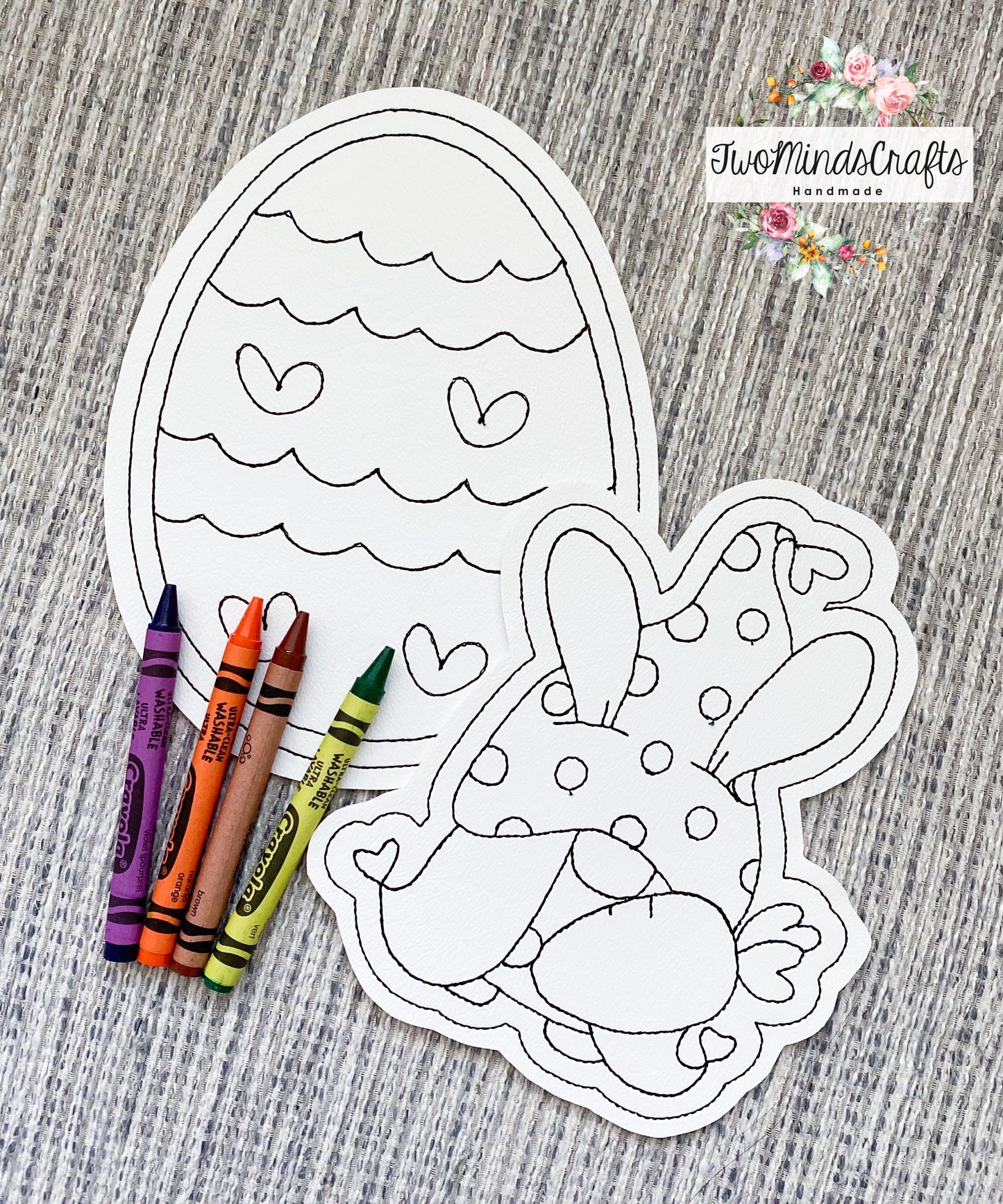 Flat vinyl doodles - Easter gnome egg set (READY TO SHIP)