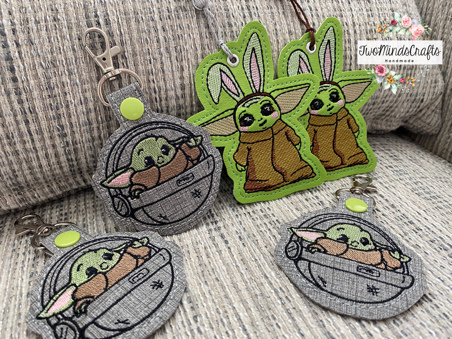 Green baby Bookmark and Keyfob (READY TO SHIP)