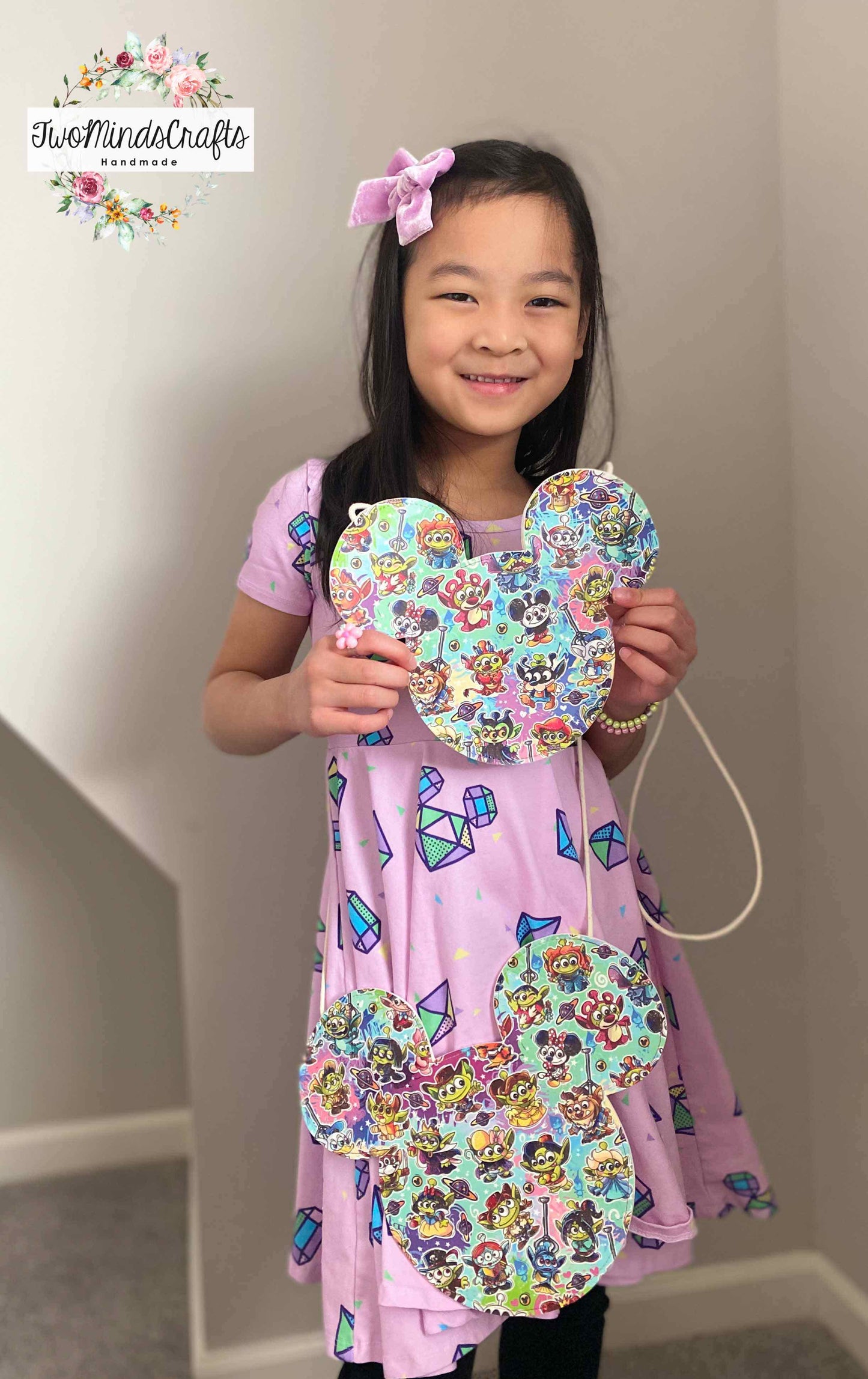 *ATRP* Glow In The Dark Alien In Disguise mouse head flat bag (READY TO SHIP)