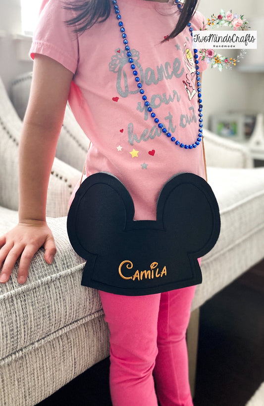 Mouse head with personalization flat bag (MADE TO ORDER)