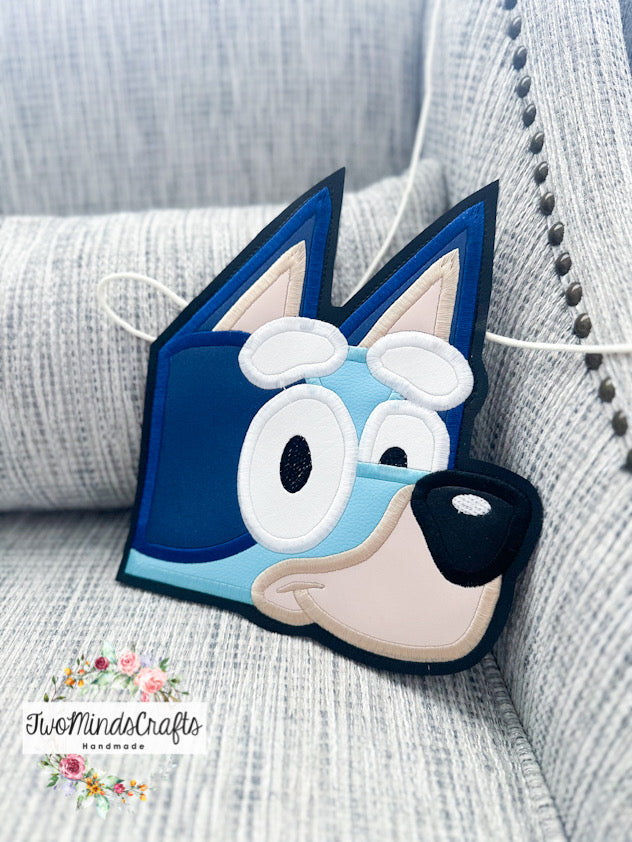 Blue Dog Face flat bag (READY TO SHIP)