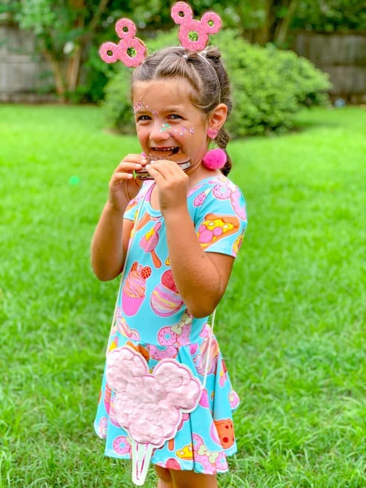 Pink fluffy cotton candy flat lay bag (READY TO SHIP)