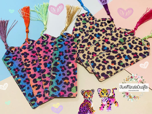Rainbow Animal Print bookmarks (READY TO SHIP)