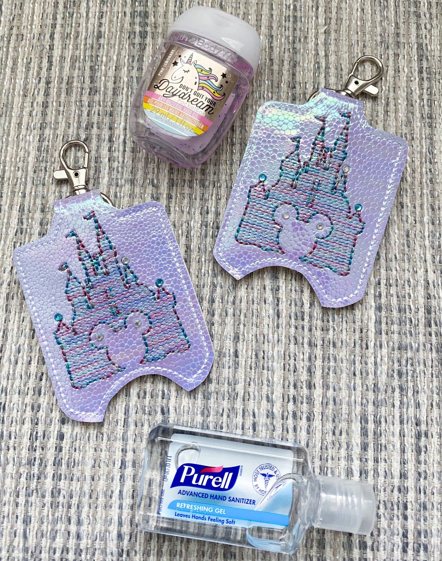 Bejeweled castle hand sanitizer holder (READY TO SHIP)