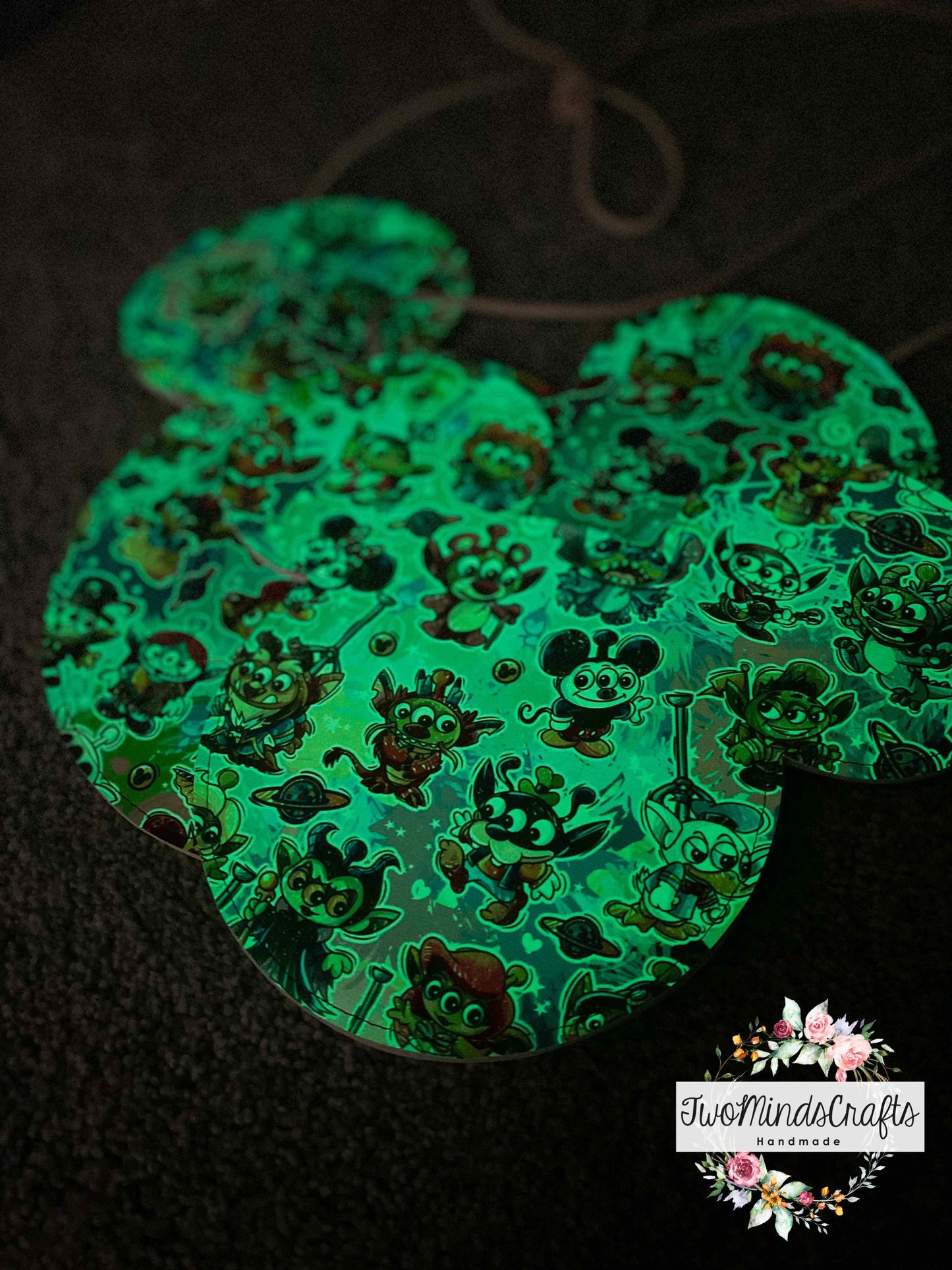 *ATRP* Glow In The Dark Alien In Disguise mouse head flat bag (READY TO SHIP)