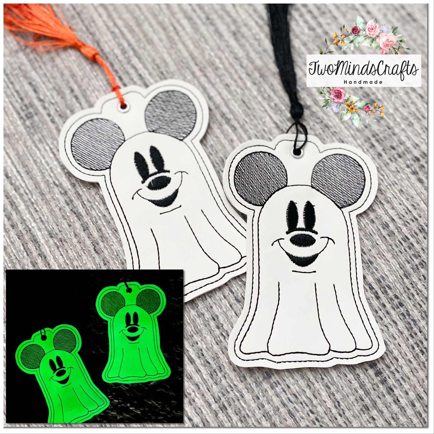 Glow In The Dark Mouse bookmark (READY TO SHIP)