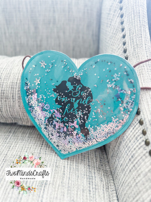 Mermaid Princess Heart flat lay bag (READY TO SHIP)