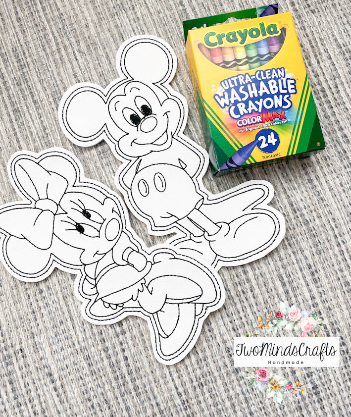 Flat vinyl doodles - Mouse set (READY TO SHIP)