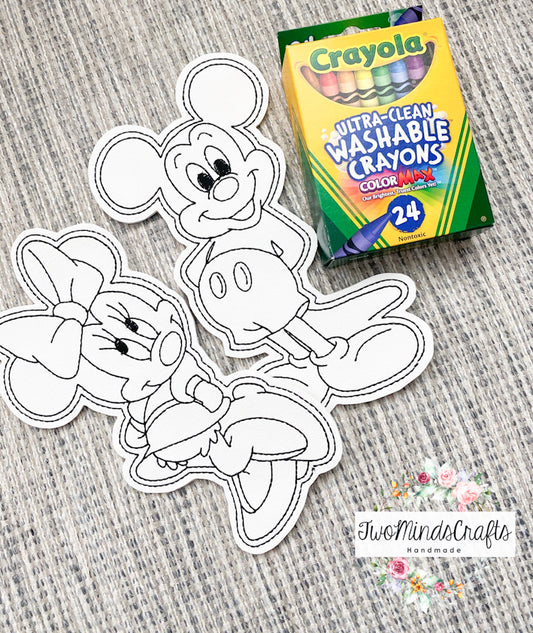 Flat vinyl doodles - Mouse set (READY TO SHIP)