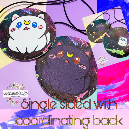 *ATRP* Single sided Purple Cat / white Cat flat lay bag (READY TO SHIP)