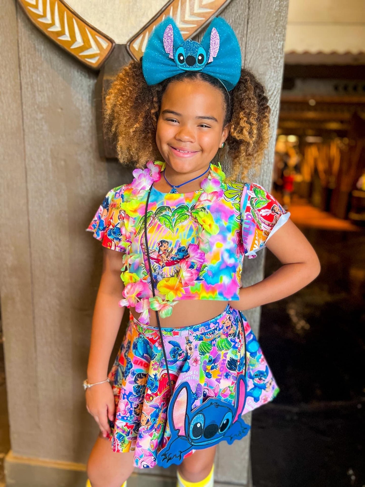 Cute Blue Alien Face flat bag (READY TO SHIP)