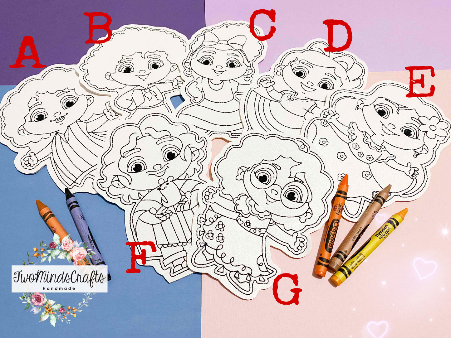 Flat Vinyl Doodles - Enchanted Family (READY TO SHIP)