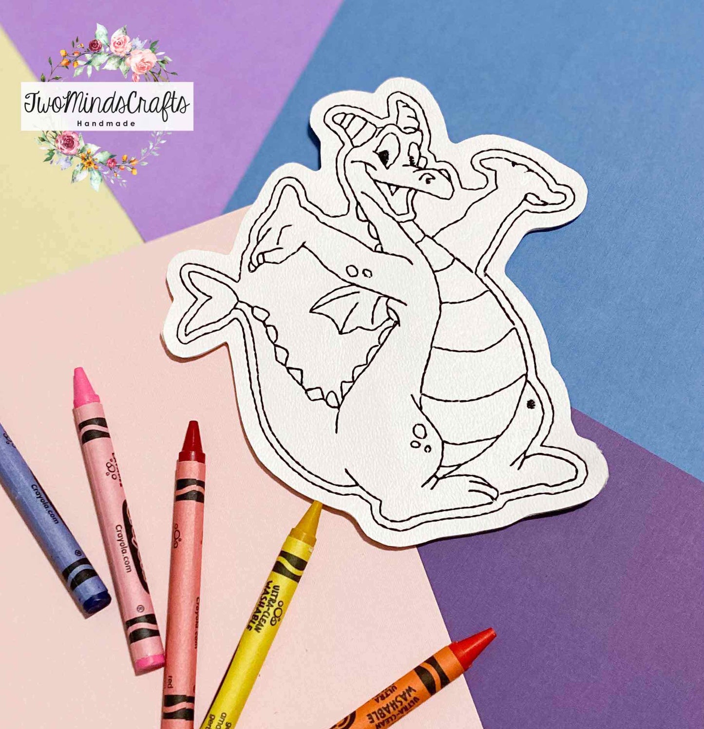 Purple Dragon flat doodle vinyl (READY TO SHIP)