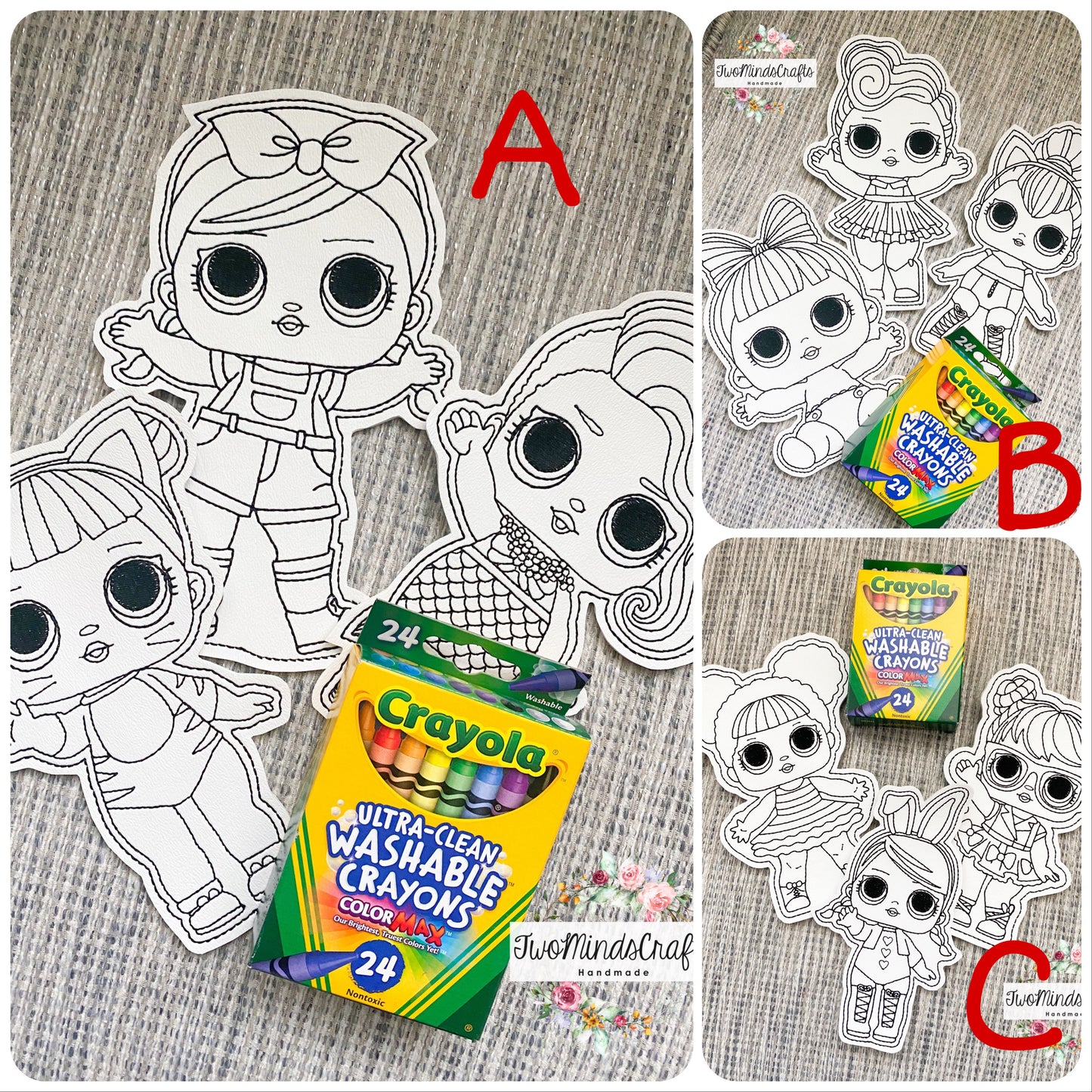 Flat Vinyl Doodles - Girls (READY TO SHIP)