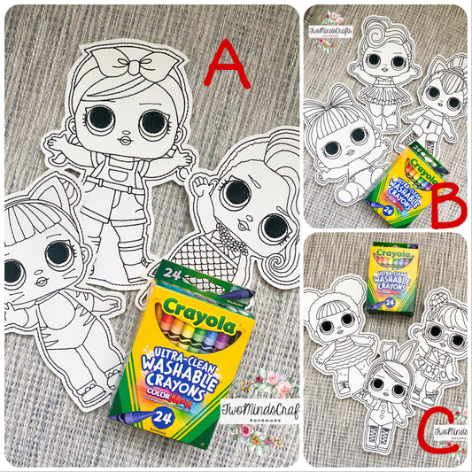 Flat Vinyl Doodles - Girls (READY TO SHIP)