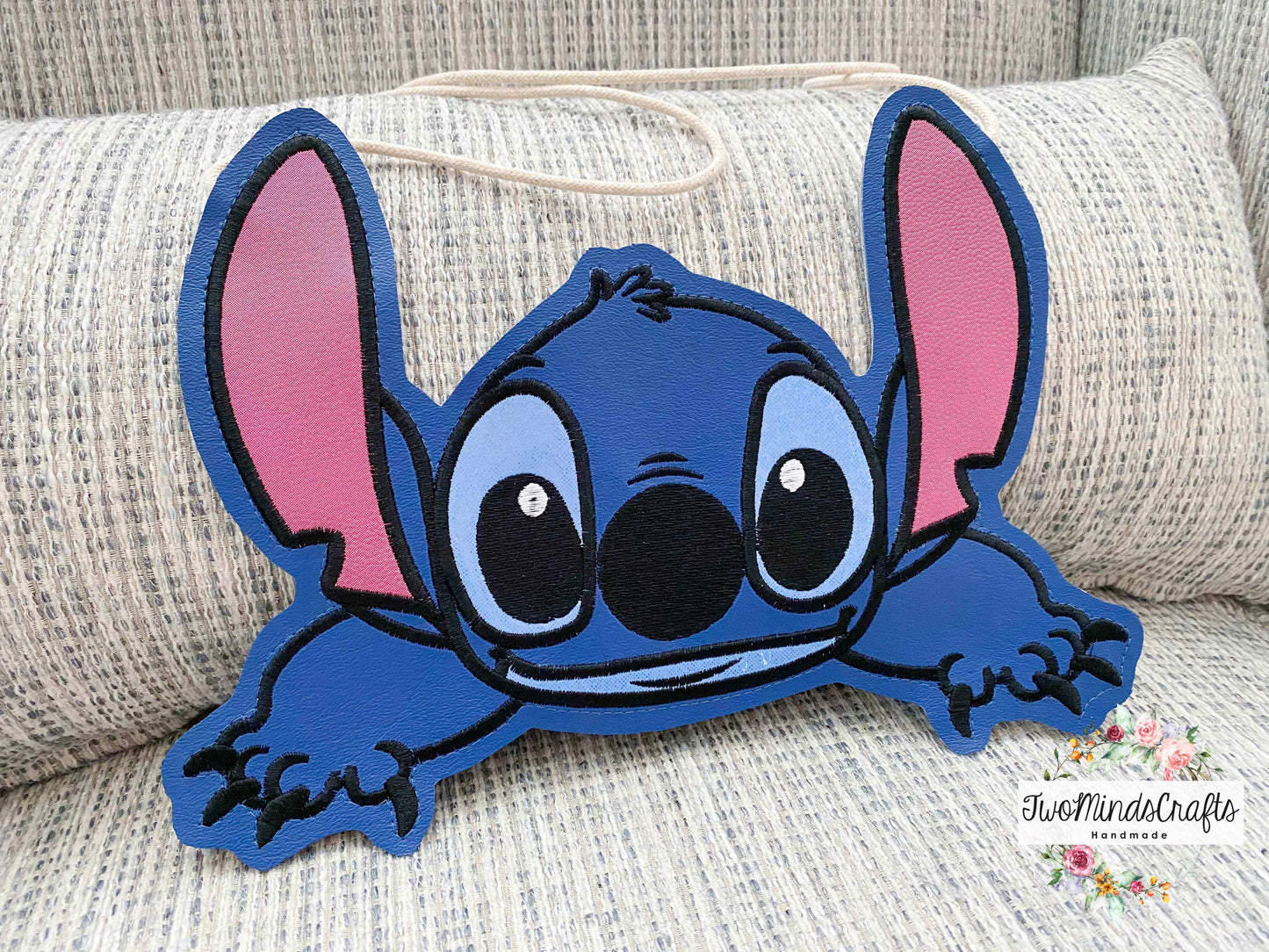 Cute Blue Alien Face flat bag (READY TO SHIP)
