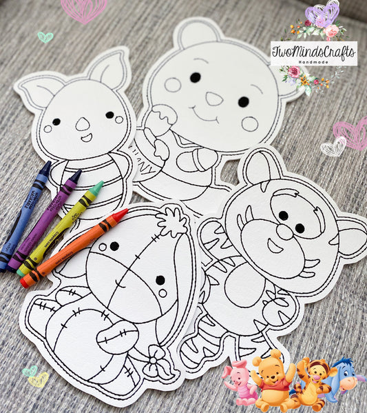 Flat vinyl doodles - honey bear set (READY TO SHIP)