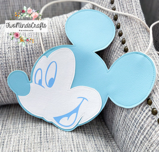 Pastel Blue Boy Mouse flat lay bag (READY TO SHIP)