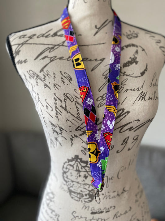 Classic lanyard - superheroes mash (READY TO SHIP)