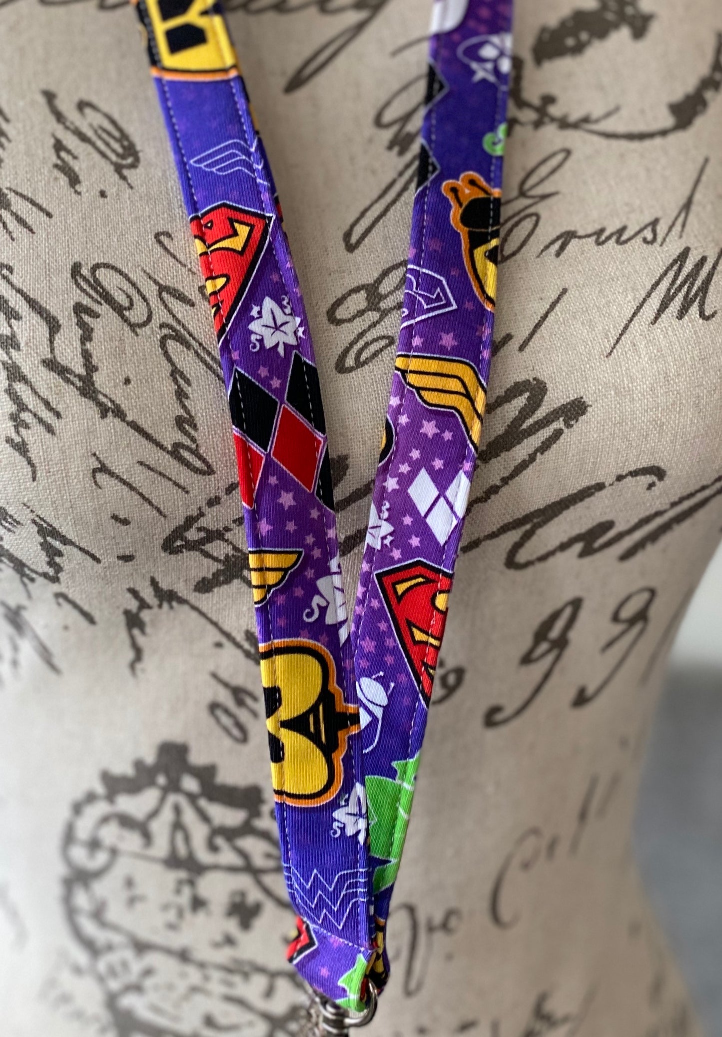 Classic lanyard - superheroes mash (READY TO SHIP)