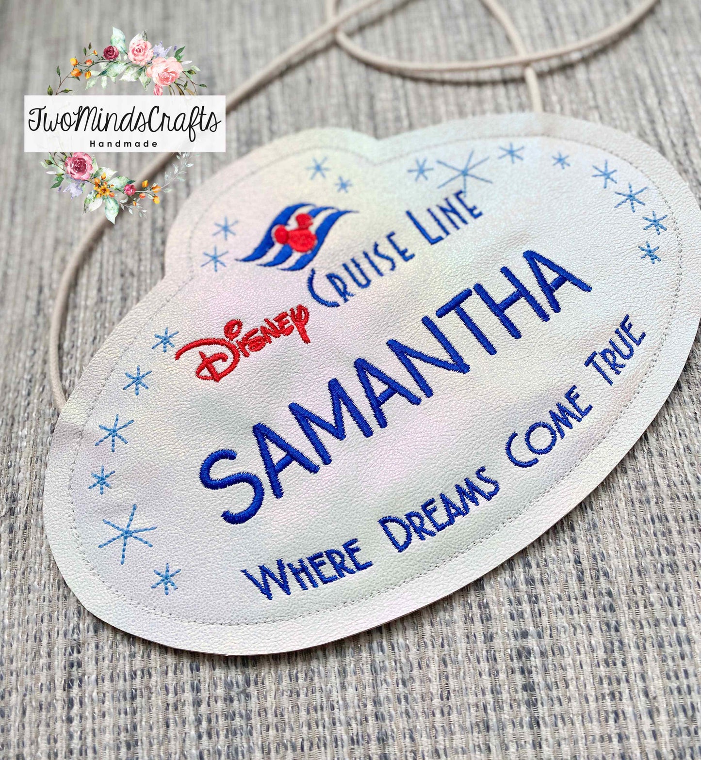 Personalized name tag D Cruise flat bag (MADE TO ORDER)